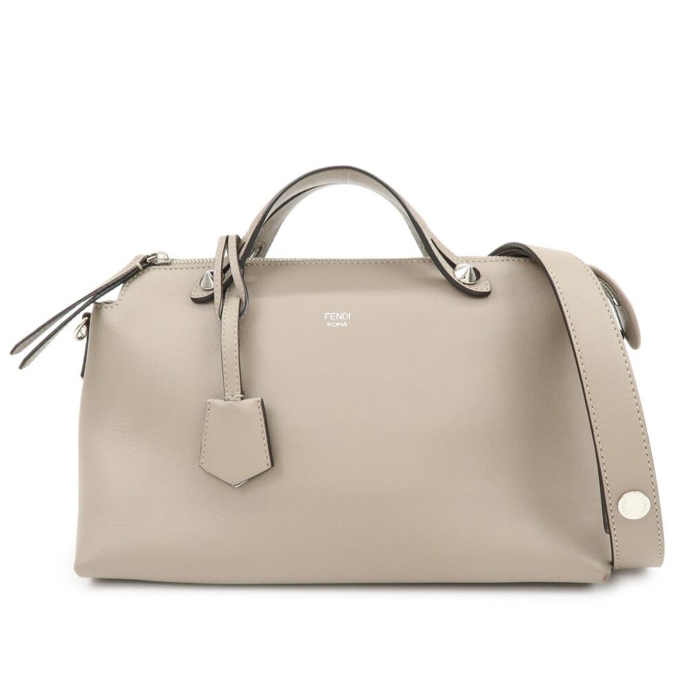 Fendi By The Way Medium Leather Handbag Gray